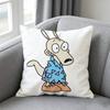 Cartoonn Rockos Modern Life Pillow cover Soft Microfiber Pillowcase Home Sofa Decor Surprise Decorative printed