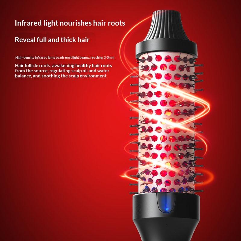 New Design Small Size Hot Comb Negative Ion Single Thermal Brush Heated Round Straightening Brush for Hair Curler