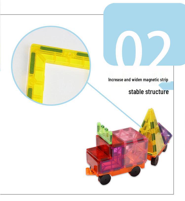 2025 Magnetic Building Blocks: Strong Magnet City Light & Shadow Architecture Stained Glass Tiles