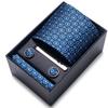 Cravatta Uomo Sposo Matrimonio Compleanno Regalo Per Ragazzi alla Moda Formale Casual Cravatta Asciugamano da Taschino Set Scatola Regalo