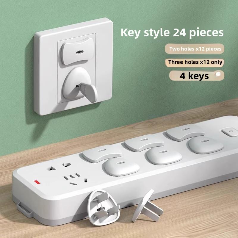 Child Electric Shock-Proof Socket Covers, Baby Power Outlet Safety Plugs, Extension Switch Protectors for Home Safety