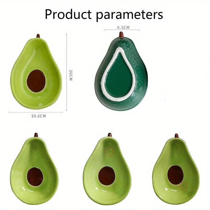 1pcs New Cute Avocado Ceramic Plate Tableware Dessert Plate Snack Plate Salad Bowl Photo Props