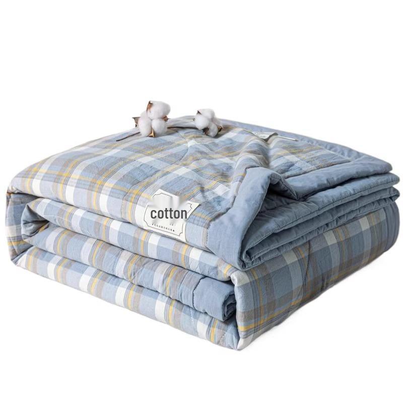 Xinjiang Cotton Summer Quilt: Lightweight, Machine-Washable, Cooling Blanket for Single or Double Beds