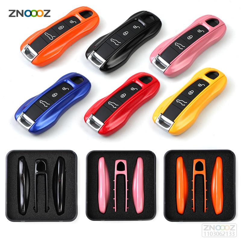 3PCS Smart Key Shell Cover Case for Porsche New Cayenne Panamera 911 992 Taycan Car Key Case Car Accessories Protective Case