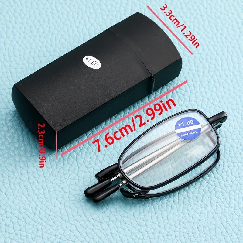 2 Pairs Reading Glasses with Metallic Frames Ultra Light Foldable+1.00 to +4.00 for Office Everyday Use Ideal Gift for Seniors