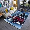 Vintage Car Snowy Christmas Scene Carpet Yoga Living Room Room Decor Children's Crawling Mat Doormat Area Rug Games Mat