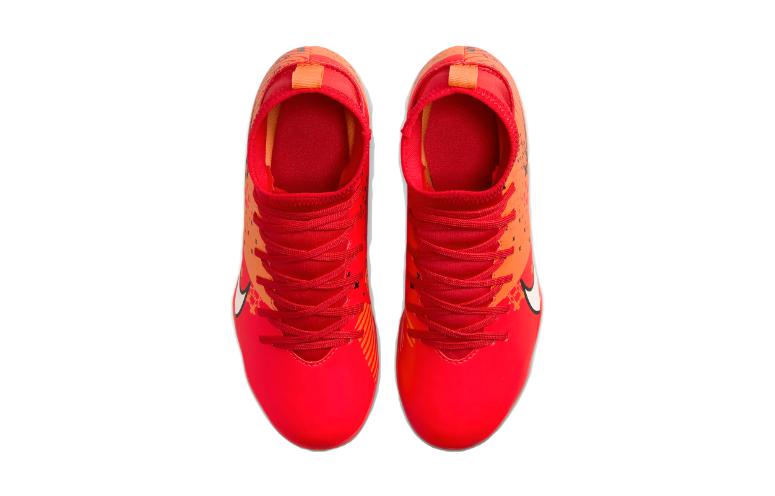 Nike Jr. Mercurial Superfly 9 Club Slip Resistant Abrasion Resistant Mid Top Kids' Soccer Shoes Red Teenagers FJ0351-600