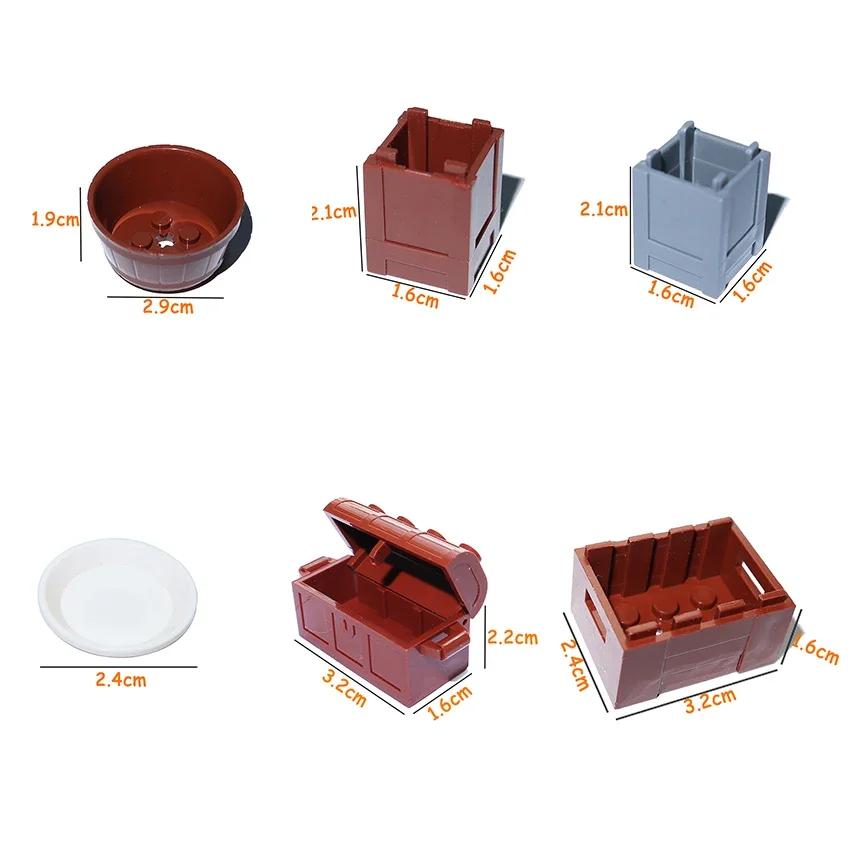 Building Blocks Food MOC Food Accessories Fish Bread Pizza Chocolate Fruit Carrot Hamburger Chips Chicken Bottle Bricks Toys