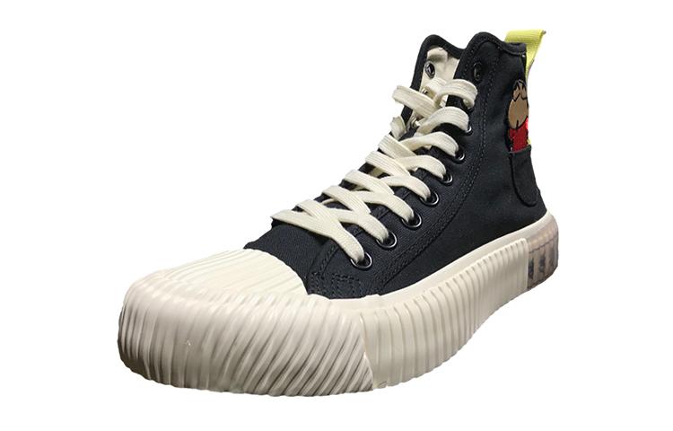 Men's Sneakers Crayon Shinchan x Kappa High top Canvas Shoes Unisex Black