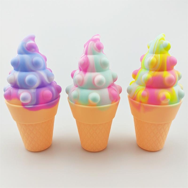New Ice Cream Squishy Fidget Toy Vent Sloth Hide Seek Stress Relief Squishies Doll Cheese Block Stress Busting Kids Gift