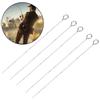 Stainless Steel Fishing Bait Eye Pins Long Needle Flatlock Findings Accessories(50mm )