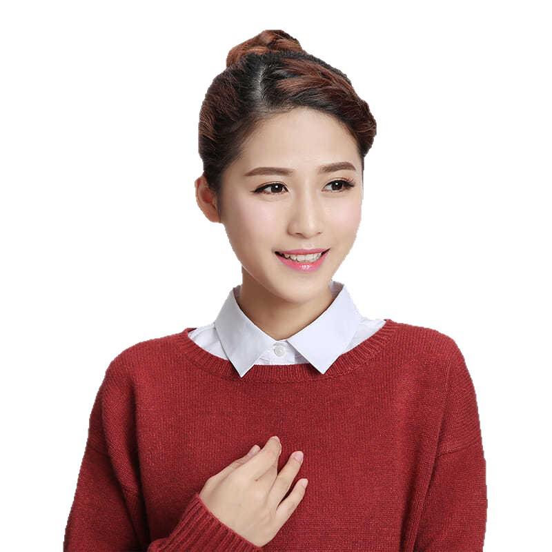 Korean Style Formal Shirt Dickey: Women's Black & White Spring Collar Accessory