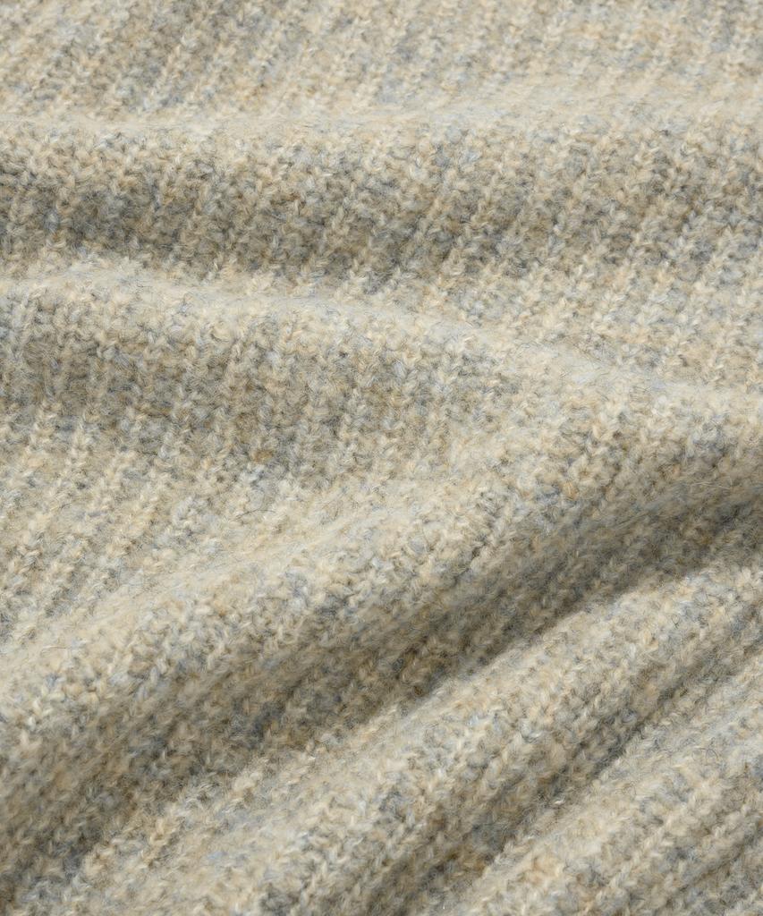 COVERNAT Multi-Color Turtleneck Knit Oatmeal