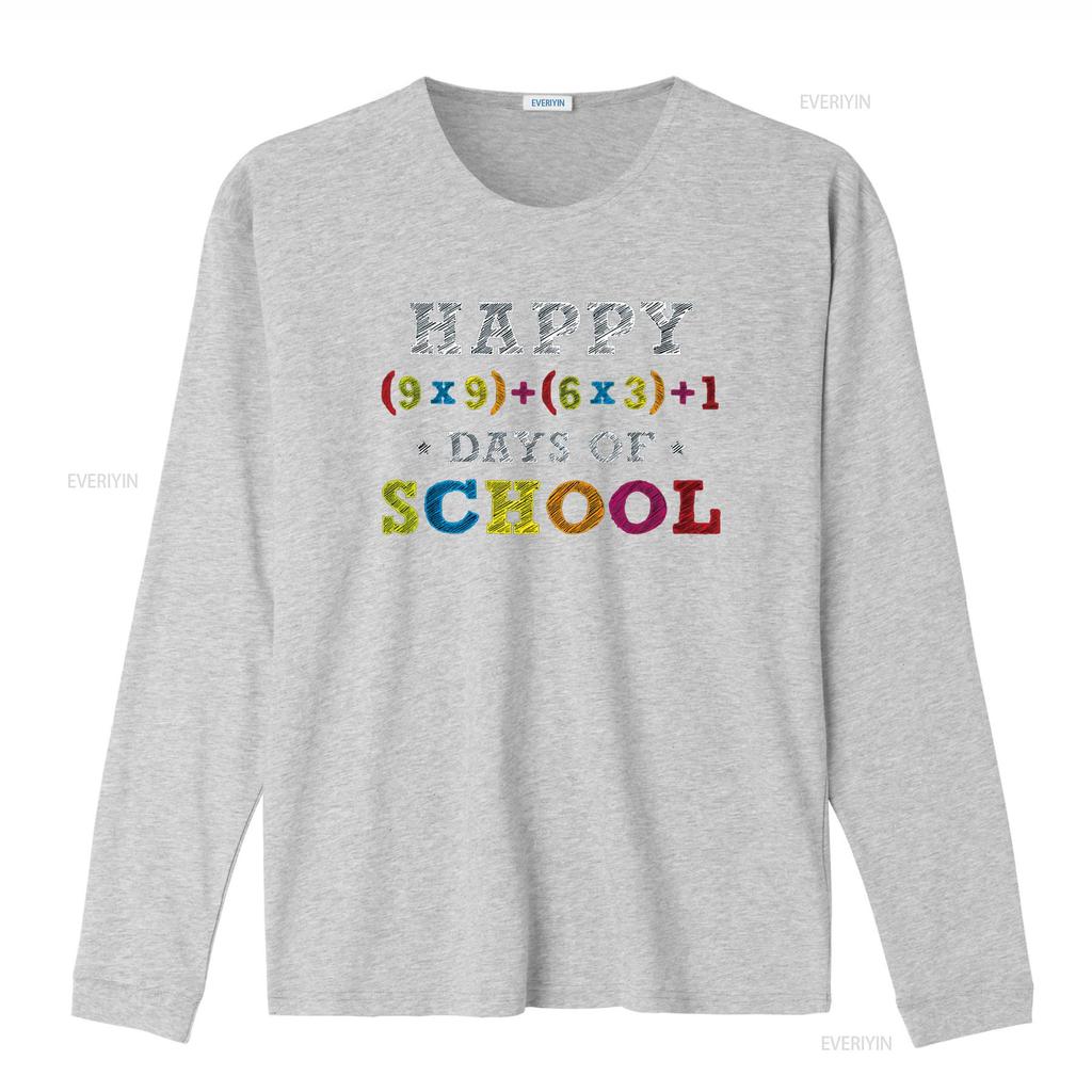 Math Formula 100 Days Of School T Shirt Kid Boys Girls Teacher vintage Washed Breathable Unisex Top For Everyday Wear