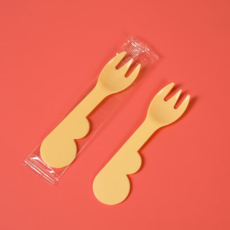 Disposable Individually Wrapped Cloud Fork & Spoon Set (100 Pcs)