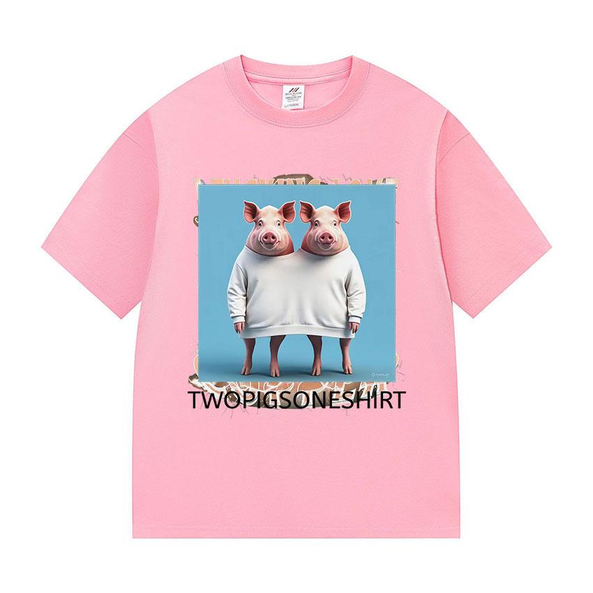 Funny Pig Meme Graphic Tshirt Men Women Humor Style Cotton Short Sleeve T Shirts Fashion High Quality Cotton T Shirt Streetwear