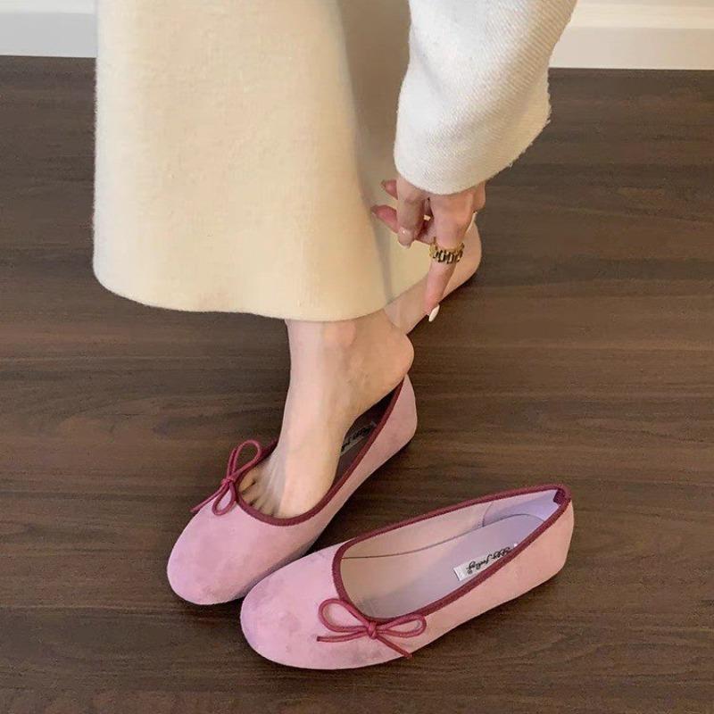 

Bow Ballet Shoes Women s 2026 New Soft Slip-on Lazy Grandma Shoes 40