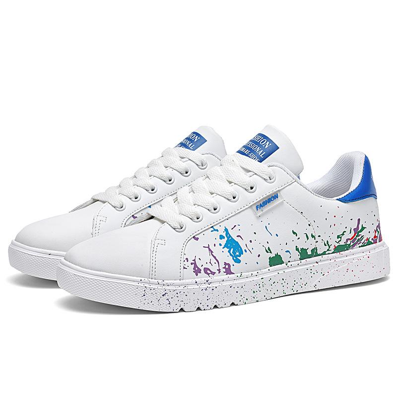 Mode Übergröße 36-46 Schuhe für Herren Mode Sommer Casual PU Board Schuhe Sneakers Flache Sport Paarschuhe Schnürschuhe Tennis Sportschuhe