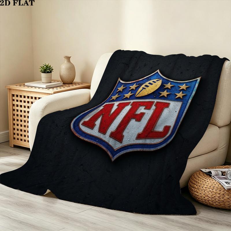 National Football League Print Flannel Blanket, High quality Comfortable for All Seasons, Home Decor, Warmth and Comfort, Perfect for Christmas Gifts