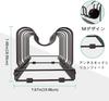 Extendable frying pan rack with 7 compartments, perfect for storing pans, pots, lids, and cutting boards.
