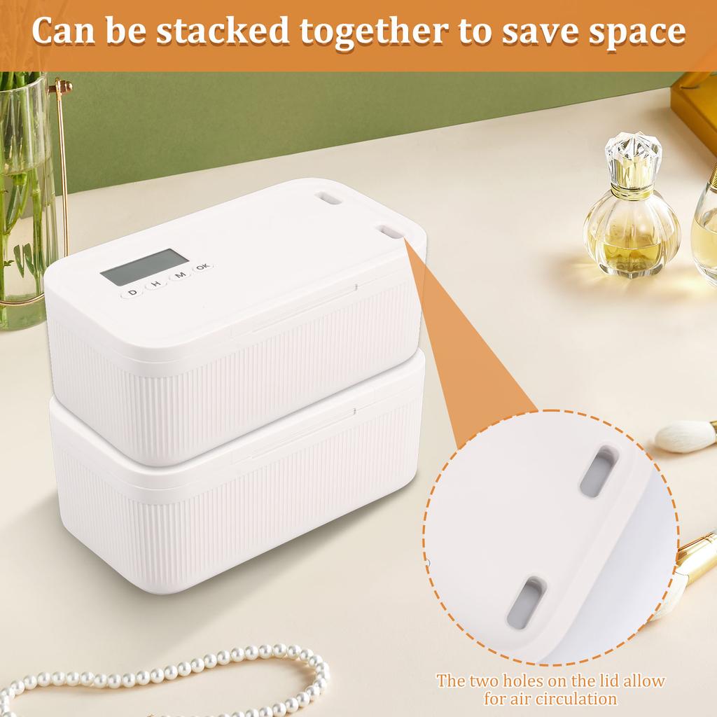 Lock Box with Locker Multipurpose Safe Storage Box with Combination Lock and Timer Portable Organizer Case for Kitchen Home