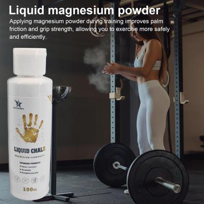 50/100ML Giz Líquido Anti-derrapante Pó de Magnésio Para Levantamento de Peso Pó de Rocha Academia Suprimentos de Fitness Escalada Levantamento Treino