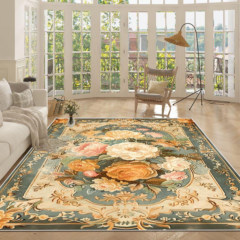 European Gorgeous Carpet Living Room Home Decoration Luxury Rugs for Bedroom Big Size Balcony Non-slip Floor Mat Washable Tapete