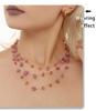 Bohemian Pink Stone Luxury Choker & Bracelet Set for Women