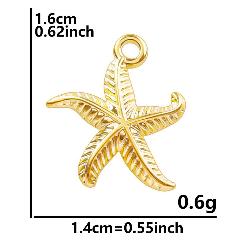 6pcs Ocean Series Sea Wave Fish Tail Shell Pendant Animal Octopus Elephant Stainless Steel Charms For Jewelry Making Accessories