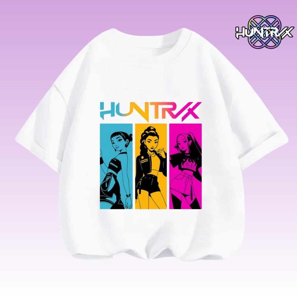 2026 Moda Camiseta Infantil Kpop Caçadores de Demônios Camiseta para Meninos Meninas Camiseta Verão Gola Redonda Manga Curta