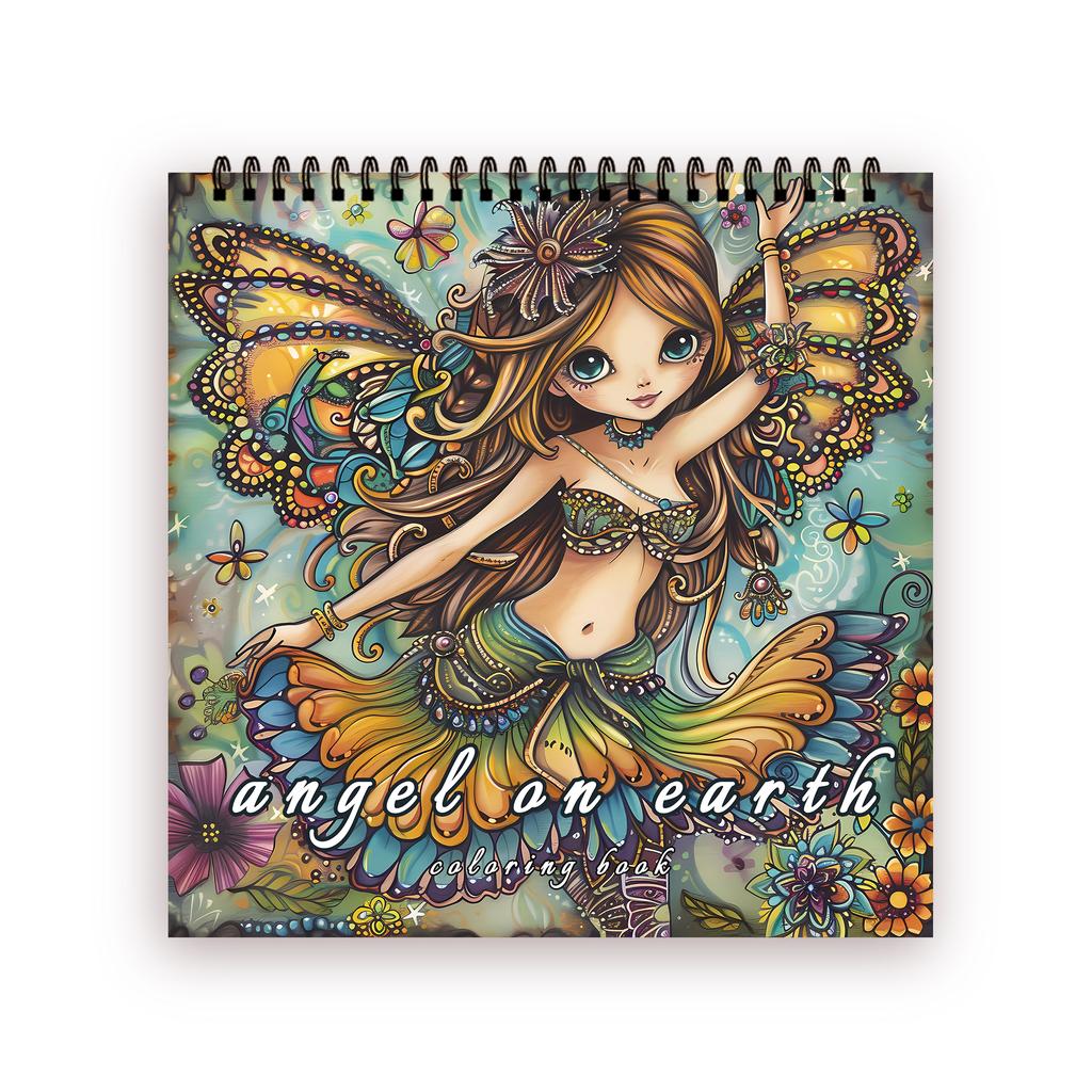 30 Blätter Malbuch für Erwachsene mit Spiralbindung, 8,3 x 8,3 Zoll 100 g/m² dickes Papier, Perfekt für Schulanfangsgeschenke, Halloween-Geschenke