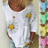 Elegant Plus Size Women's Summer Shirt Blouse Featuring Breathable Soft Material And Boho Vibes