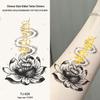 Chinese Style Waterproof Phoenix & Koi Tattoo Sticker - Long-lasting, Aesthetic Dunhuang Design for Arm & Collarbone