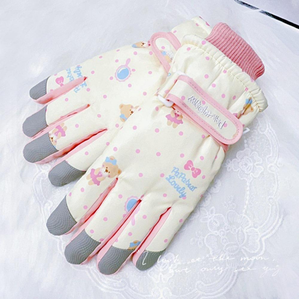 

Touch Screen Outdoor Mittens Thicken Warm Snow Snowboard Cycling Sports Gloves Women Girls