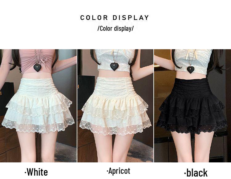 Women's High Waist Mesh Lace Skirt - Summer Ballet Style