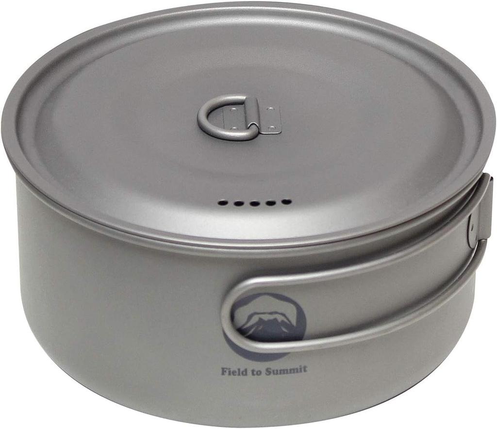 Wout Titanium Cooker Set for Solo with Ideal for Emergency Preparedness and Hiking [Perfect Camping] Compact, Lightweight, Case