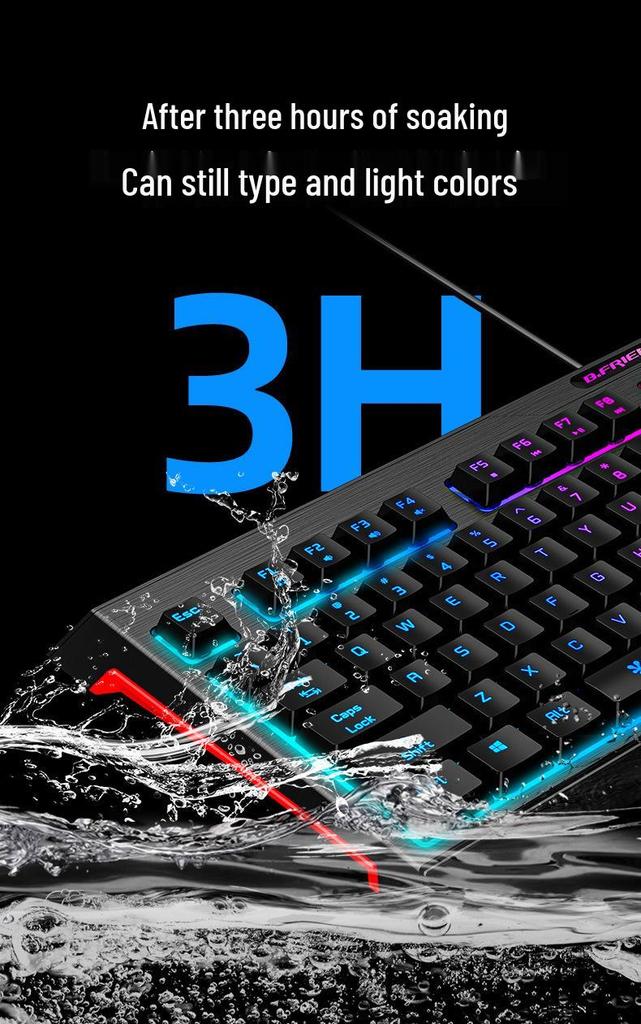 GK4 Waterproof Silent Wired Gaming & Office Keyboard