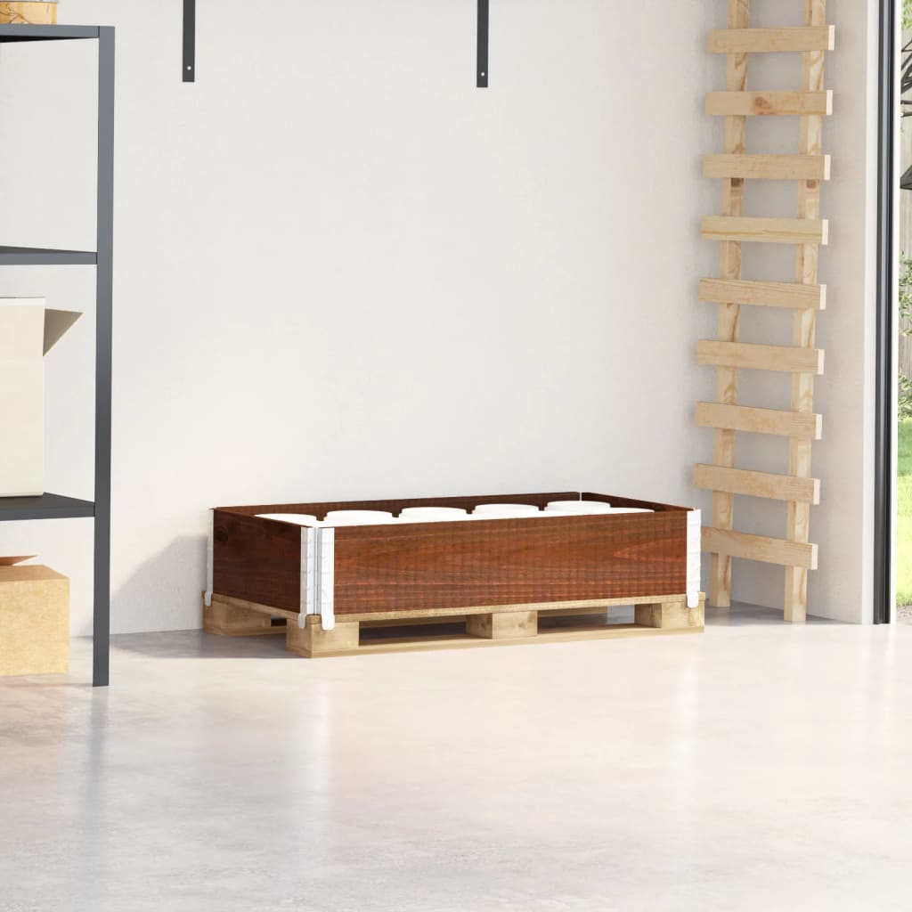Vidaxl Pallet Extension, Brown, 100X50 Cm, Solid Pine Wood