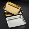 Stainless Steel Cake Tray Gold Silver Storage Tray Versatile Multi-sizes Tray  For Refrigerators