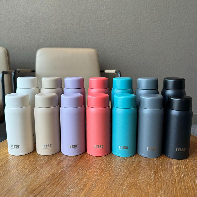 TYESO Pocket Mini Thermos Water Bottle 150ML Cute Small Stainless Steel Tumbler Cup Portable Thermal Insulation Coffee Water Cup