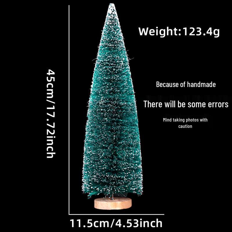 Schnee-beflockter Mini-Sisal-Weihnachtsbaum: Künstliche Weiße Zeder in verschiedenen Größen zur Dekoration von Mikrolandschaften