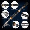 RE Series Telescopic Sea Fishing Rod Spinning Reel Combo Fishing Pole Kit Tackle Gear for Beginner Adults Saltwater Freshwater