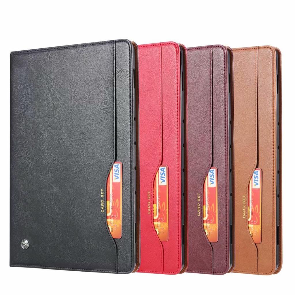 Suitable for Samsung Tab S7Plus Tablet Leather Case T970 Leather Pattern Card Wallet Holder Protective Case T505
