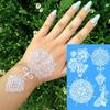Beauty Sticker White Lace Tattoo Sticker 3D Hannah Bride Waterproof Tattoo Sticker