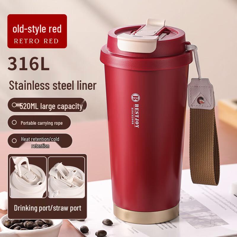 

BESTJOY Fuguang Retro Red 520ml Coffee Mug