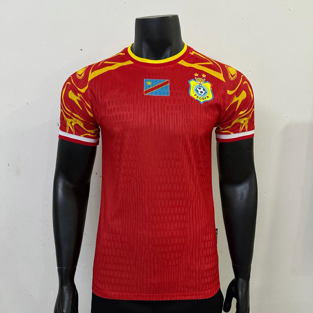2026 World Cup Congo National Team Player Version Jersey Quick-drying Breathable T-shirt Can Be Printed Number Cross-border Special Supply