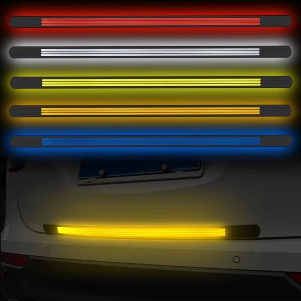 Soft Rubber Car Anti-rear-end Reflective Strip Anti-scratch 80cm Car Trunk Anti-collision Strip Night Warning