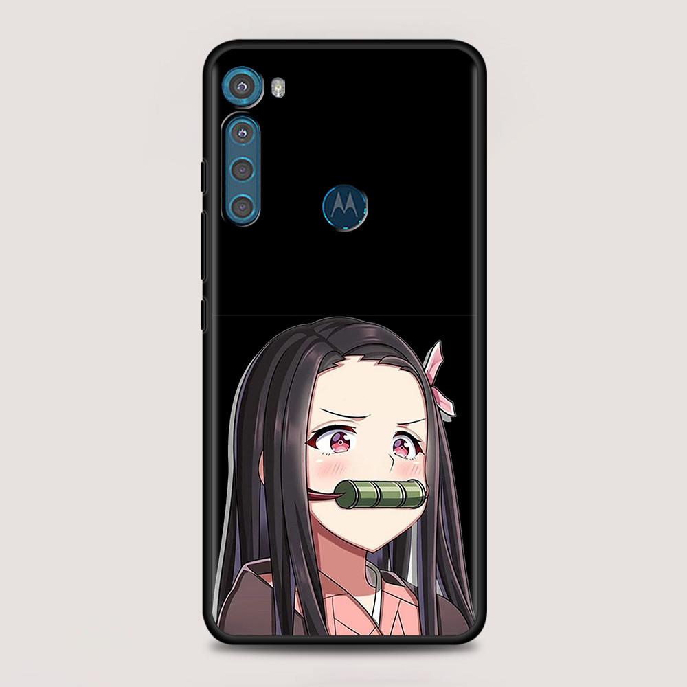 Cartoon Cute Anime Girl Case For MOTO One Fusion Plus G60 G50 G40 G30 G20 G10 G9 G8 Power Lite E6s Edge 20 Pro G Stylus