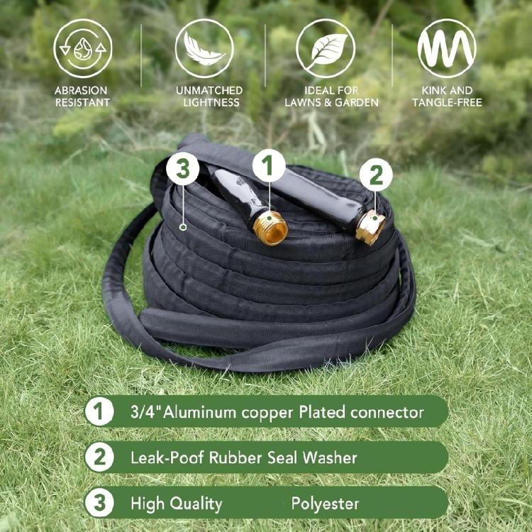 25ft/50ft/75ft Garden Hose Telescopic Hose Extended Garden Hose High Pressure Car Wash Pipe Irrigation Irrigation