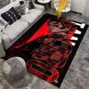 "Anime Style Red and Black Character Print Carpet for Bedroom Decor" Suitable for use as an anti-slip for living room bedroom sofas